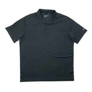 Nike Shirt Men XL Extra Large Black Short Sleeve Tour Performance Golf Polo LOGO